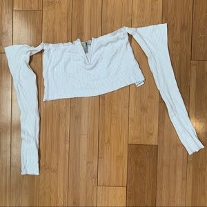 ASOS off the shoulder white crop top